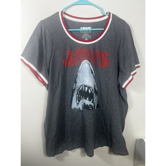 Jaws Movie T-Shirt Universal Studios Men’s Grey Vintage Y2K Rare Tee Size L - Picture 1 of 9